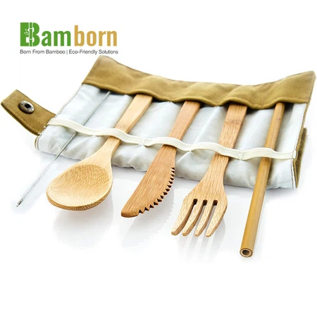 Durable bamboo cutlery sets for outdoor use Durable bamboo cutlery sets for outdoor use