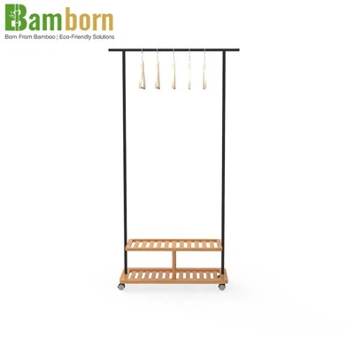 Bamboo Clothes Hanging Rack