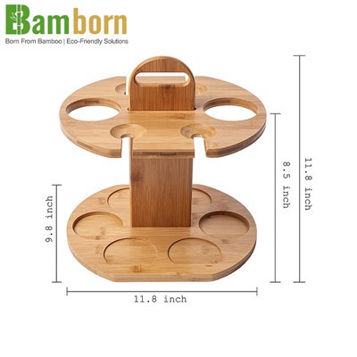 Foldable Bamboo Wine Rack