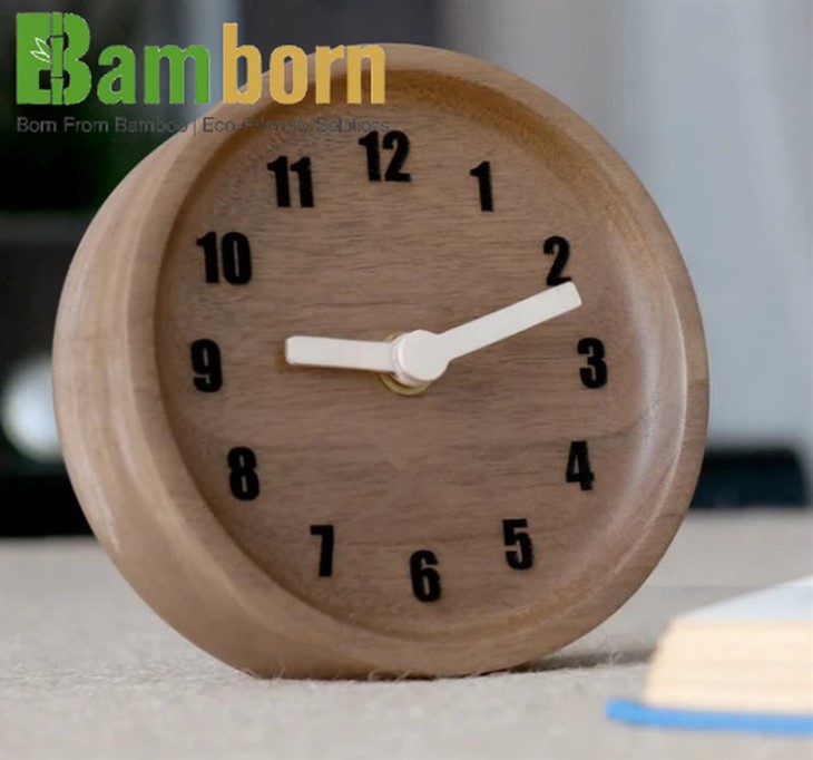 Sustainable Bamboo Wall Clock for Office-Home